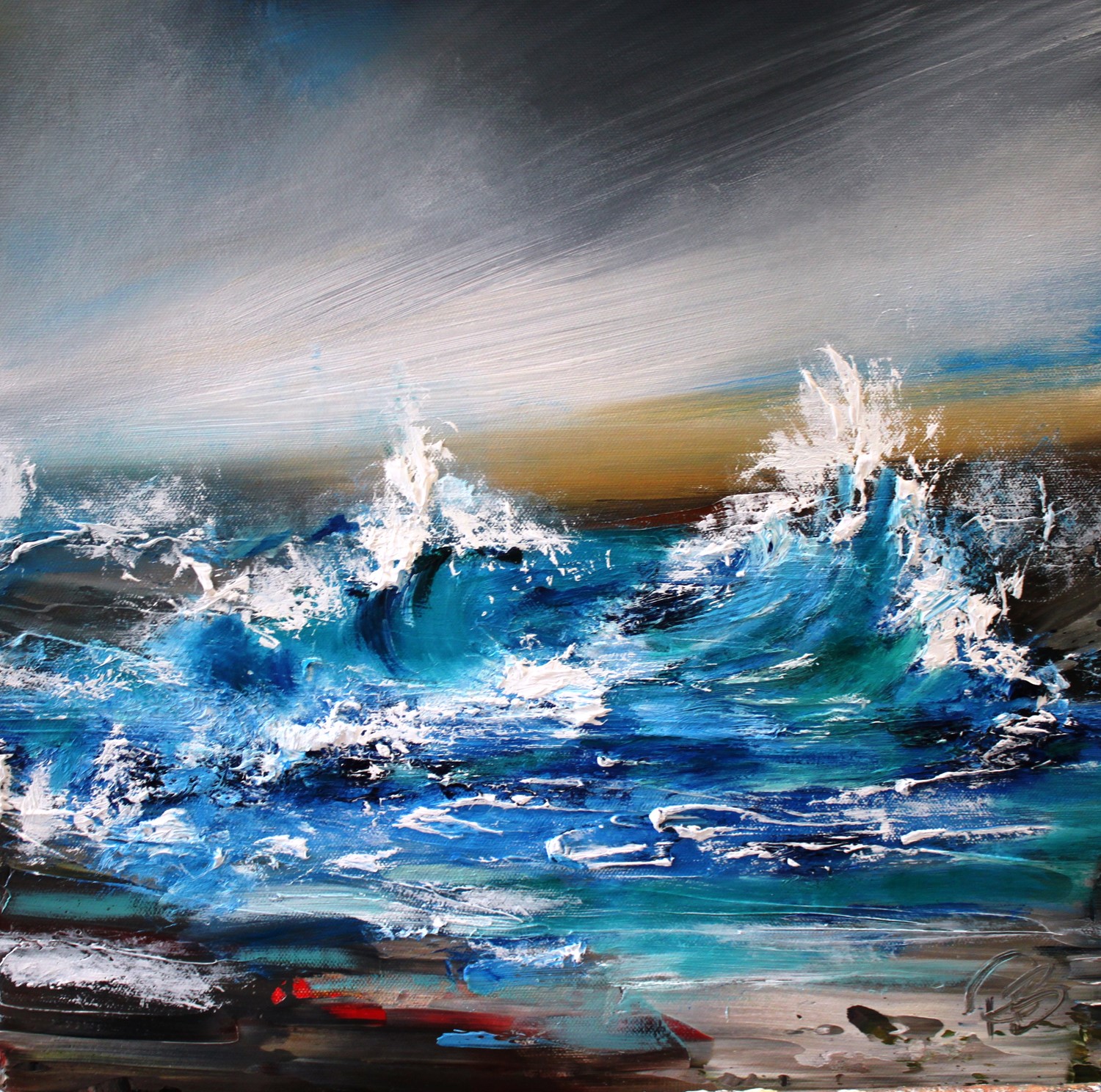 'Stormy Waves' by artist Rosanne Barr